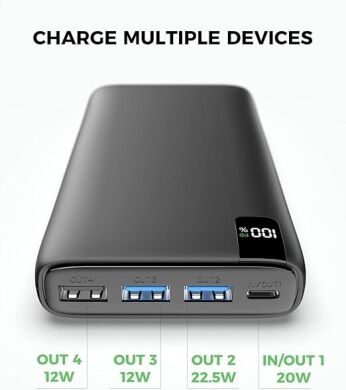 Новий Power Bank Bilivein / 27000 mAh / 22.5W / 5V/3A