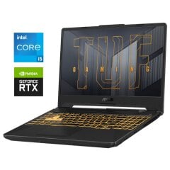 Игровой ноутбук Б-класс Asus TUF Gaming F15 FX506HE / 15.6" (1920x1080) IPS / Intel Core i5-11400H (6 (12) ядер по 4.5 GHz) / 16 GB DDR4 / 512 GB SSD NVMe / nVidia GeForce RTX 3050 Ti, 4 GB GDDR6, 128-bit / WebCam