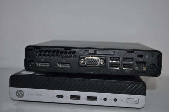 Неттоп HP ProDesk 600 G3 Mini PC USFF / Intel Core i3-7100T (2 (4) ядра по 3.4 GHz) / 8 GB DDR4 / 250 GB HDD / Intel HD Graphics 630 / Без OC + Блок питания