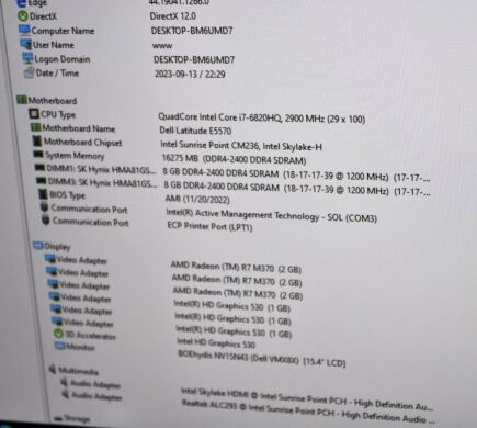 Ноутбук Dell Latitude E5570 / 15.6" (1920x1080) IPS / Intel Core i7-6820HQ (4 (8) ядра по 2.7 - 3.6 GHz) / 16 GB DDR4 / 512 GB SSD NEW / AMD Radeon R7 M360, 2 GB GDDR4, 64-bit / WebCam / HDMI / Windows 10 Pro