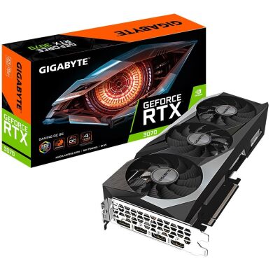 Дискретная видеокарта Gigabyte GeForce RTX 3070 Gaming OC, 8 GB GDDR6, 256-bit / 2x HDMI, 2x DisplayPort / (GV-N3070GAMING OC-8GD)