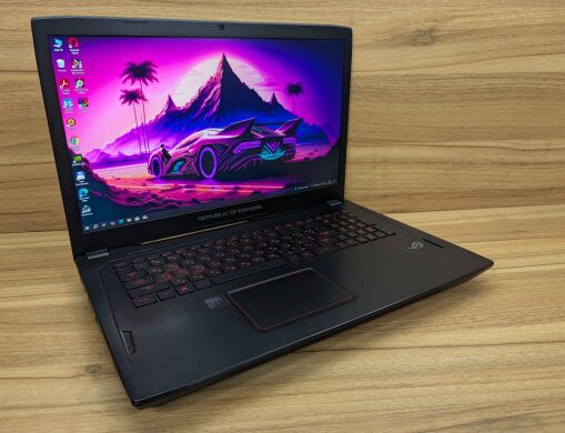 Ігровий ноутбук Б-клас Asus Strix GL702V / 17.3" (1920x1080) IPS / Intel Core i7-7700HQ (4 (8) ядра по 2.8 - 3.8 GHz) / 32 GB DDR4 / 512 GB SSD / nVidia GeForce GTX 1080, 8 GB GDDR5X, 256-bit / WebCam / HDMI / Windows 10