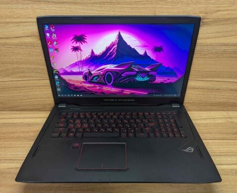 Ігровий ноутбук Б-клас Asus Strix GL702V / 17.3" (1920x1080) IPS / Intel Core i7-7700HQ (4 (8) ядра по 2.8 - 3.8 GHz) / 32 GB DDR4 / 512 GB SSD / nVidia GeForce GTX 1080, 8 GB GDDR5X, 256-bit / WebCam / HDMI / Windows 10