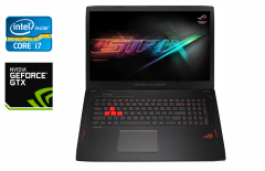 Ігровий ноутбук Б-клас Asus Strix GL702V / 17.3" (1920x1080) IPS / Intel Core i7-7700HQ (4 (8) ядра по 2.8 - 3.8 GHz) / 32 GB DDR4 / 512 GB SSD / nVidia GeForce GTX 1080, 8 GB GDDR5X, 256-bit / WebCam / HDMI / Windows 10