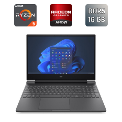 Ігровий ноутбук Б-клас HP Victus 15-fb2063dx / 15.6" (1920x1080) IPS / AMD Ryzen 5 7535HS (6 (12) ядер по 3.3 - 4.55 GHz) / 16 GB DDR5 / 512 GB SSD / AMD Radeon RX 6550M, 4 GB GDDR6, 64-bit / WebCam