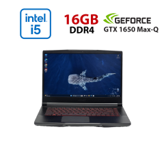 Ігровий ноутбук Б-клас MSI GF63 Thin 9SCXR / 15.6" (1920x1080) IPS / Intel Core i5-9300H (4 (8) ядра по 2.4 - 4.1 GHz) / 16 GB DDR4 / 480 GB SSD / nVidia GeForce GTX 1650 Max-Q, 4 GB GDDR6, 128-bit / WebCam