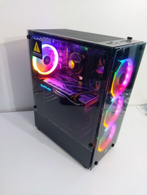Ігровий ПК 1stPlayer Fire Dancing V2 Tower / Intel Core i5-4590 (4 ядра по 3.3 - 3.7 GHz) / 32 GB DDR3 / 480 GB SSD + 500 GB HDD / AMD Radeon RX 570, 8 GB GDDR5, 256-bit / 500W + Мишка, кабелі в комплекті