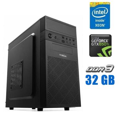 Игровой ПК Vinga CS112B Tower / Intel Xeon E3-1240 v3 (4 (8) ядра по 3.4 - 3.8 GHz) (аналог i7-4770) / 32 GB DDR3 / 256 GB SSD / nVidia GeForce GTX 650 Ti, 2 GB GDDR5, 128-bit Игровой ПК Vinga CS112B Tower / Intel Xeon E3-1240 v3 (4 (8) ядра по 3.4 - 3.8 GHz) (аналог i7-4770) / 32 GB DDR3 / 256 GB SSD / nVidia GeForce GTX 650 Ti, 2 GB GDDR5, 128-bit