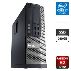 Комп'ютер Dell OptiPlex 7010 SFF / Intel Core i7-3770 (4 (8) ядра по 3.4 - 3.9 GHz) / 8 GB DDR3 / 240 GB SSD / AMD Radeon HD 7470, 1 GB GDDR3, 64-bit / DVD-ROM / DVI