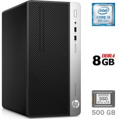 Компьютер HP ProDesk 400 G5 Tower / Intel Core i5-8500 (6 ядер по 3.0 - 4.1 GHz) / 8 GB DDR4 / 500 GB SSD / Intel UHD Graphics 630 / 180W / DisplayPort