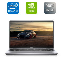 Мобільна робоча станція Б-клас Dell Precision 3561 / 15.6" (1920x1080) IPS / Intel Core i5-11500H (6 (12) ядер по 2.4 - 4.6 GHz) / 16 GB DDR4 / 256 GB SSD / nVidia T600, 4 GB GDDR6, 128-bit / WebCam / TouchID