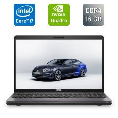 Мобільна робоча станція Dell Precision 3541 / 15.6" (1920x1080) IPS / Intel Core i7-9850H (6 (12) ядер по 2.6 - 4.6 GHz) / 32 GB DDR4 / 512 GB SSD / nVidia Quadro P620, 4 GB GDDR5 128-bit / WebCam / TouchID / Windows 10