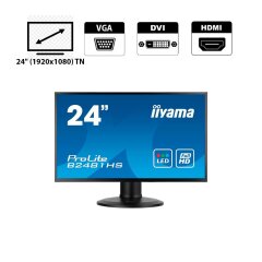 Монітор Iiyama ProLite B2481HS / 24" (1920x1080) TN / VGA, DVI, HDMI, Audio / VESA 100x100