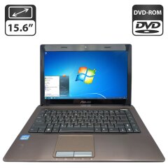 Ноутбук Asus K43E / 15.6" (1366x768) TN / Intel Core i3-2310M (2 (4) ядра по 2.1 GHz) / 8 GB DDR3 / 500 GB HDD / Intel HD Graphics 3000 / WebCam / DVD-ROM