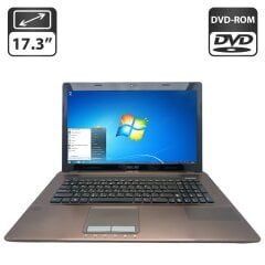 Ноутбук Asus K73E / 17.3" (1600x900) TN / Intel Core i3-2370M (2 (4) ядра по 2.4 GHz) / 8 GB DDR3 / 640 GB HDD / Intel HD Graphics 3000 / WebCam / DVD-ROM