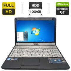 Ноутбук Asus N55S / 15.6" (1920x1080) TN / Intel Core i7-2630QM (4 (8) ядра по 2.0 - 2.9 GHz) / 16 GB DDR3 / 1000 GB HDD / nVidia GeForce GT 555M, 2 GB GDDR3, 128-bit / WebCam / DVD-ROM