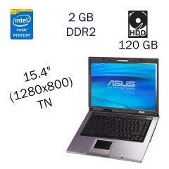 Ноутбук Asus X50VL / 15.4" (1280x800) TN / Intel Pentium T2390 (2 ядра по 1.86 GHz) / 2 GB DDR2 / 120 GB HDD / Intel HD Graphics / WebCam / DVD-ROM