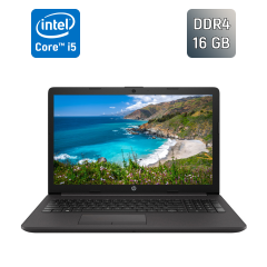 Ноутбук Б-класс HP 250 G7 / 15.6" (1366x768) TN / Intel Core i5-8265U (4 (8) ядра по 1.6 - 3.9 GHz) / 16 GB DDR4 / 256 GB SSD / Intel UHD Graphics / HDMI / WebCam