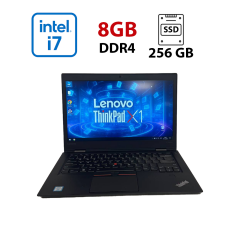 Ноутбук Б-класс Lenovo ThinkPad X1 Carbon Gen 4 / 14" (1920x1080) IPS / Intel Core i7-6600U (2 (4) ядра по 2.6 - 3.4 GHz) / 8 GB DDR4 / 256 GB SSD / Intel HD Graphics 520 / WebCam