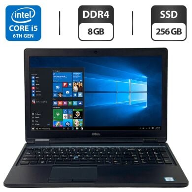 Ноутбук Dell Latitude 5580 / 15.6" (1920x1080) IPS / Intel Core i5-6300U (2 (4) ядра по 2.4 - 3.0 GHz) / 8 GB DDR4 / 256 GB SSD / Intel HD Graphics 520 / WebCam / LTE / Windows 10 Pro