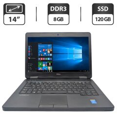 Ноутбук Dell Latitude E5440 / 14" (1366x768) TN / Intel Core i5-4310U (2 (4) ядра по 2.0 - 3.0 GHz) / 8 GB DDR3 / 120 GB SSD / Intel HD Graphics 5500 / WebCam