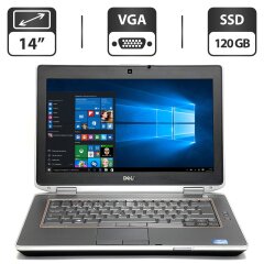 Ноутбук Dell Latitude E6420 / 14" (1366x768) TN / Intel Core i5-2520M (2 (4) ядра по 2.5 - 3.2 GHz) / 4 GB DDR3 / 120 GB SSD / Intel HD Graphics 3000 / WebCam / DVD-ROM / VGA / Windows 10 Pro