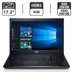 Ноутбук Dell Vostro 3750 / 17.3" (1600x900) TN / Intel Core i7-2620M (2 (4) ядра по 2.7 - 3.4 GHz) / 8 GB DDR3 / 256 GB SSD + 640 GB HDD / Intel HD Graphics 3000 / WebCam