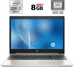 Ноутбук HP ProBook 450 G7 / 15.6" (1366x768) TN / Intel Core i3-10110U (2 (4) ядра по 2.1 - 4.1 GHz) / 8 GB DDR4 / 480 GB SSD / Intel UHD Graphics / WebCam / USB 3.1 / HDMI
