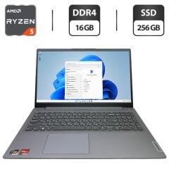 Ноутбук Lenovo IdeaPad 3 15ALC6 / 15.6" (1920x1080) IPS / AMD Ryzen 5 5500U (6 (12) ядер по 2.1 - 4.0 GHz) / 16 GB DDR4 / 256 GB SSD / AMD Radeon Graphics 448SP / WebCam