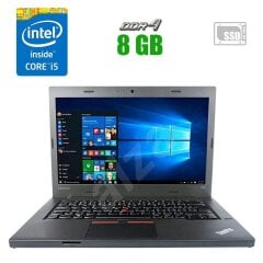 Ноутбук Lenovo ThinkPad L470 / 14" (1366x768) TN / Intel Core i5-6200U (2 (4) ядра по 2.3 - 2.8 GHz) / 8 GB DDR4 / 240 GB SSD / Intel HD Graphics 620 / WebCam 