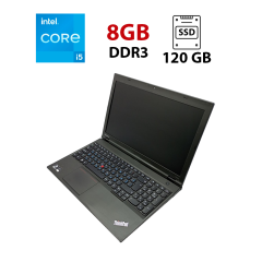 Ноутбук Lenovo ThinkPad T540 / 15.6" (1366x768) TN / Intel Core i5-4300M (2 (4) ядра по 2.6 - 3.3 GHz) / 8 GB DDR3 / 120 GB SSD / Intel HD Graphics 4600 / WebCam