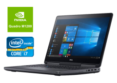 Ноутбук робоча станція Dell Precision 7520 / 15.6" (1920x1080) IPS / Intel Core i7-6820HQ (4 (8) ядра по 2.7 - 3.6 GHz) / 32 GB DDR4 / 256 GB SSD + 1000 GB HDD / nVidia Quadro M1200, 4 GB GDDR5, 128-bit / WebCam / Windows 10