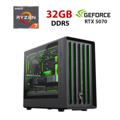 Новый игровой ПК Monstr Claw 360 BK Tower / AMD Ryzen 7 8700F (8 (16) ядер по 4.1 - 5.0 GHz) / 32 GB DDR5 / 2000 GB SSD / nVidia GeForce RTX 5070, 12 GB GDDR7, 192-bit