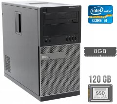 Системный блок Dell OptiPlex 790 Tower / Intel Core i3-2120 (2 (4) ядра по 3.3 GHz) / 8 GB DDR3 / 120 GB SSD / Intel HD Graphics 2000 / 265W / DVD-ROM / DisplayPort
