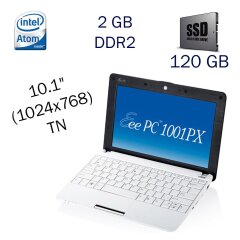 Ультрабук Asus 1001PX / 10.1" (1024x768) TN / Intel Atom N450 (1 (2) ядро 1.66 GHz) / 2 GB DDR2 / 120 GB SSD / Intel Graphic Media Accelerator 3150 / WebCam