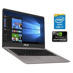 Ультрабук Asus Zenbook UX410U / 14" (1920x1080) IPS / Intel Core i7-7500U (2 (4) ядра по 2.7 - 3.5 GHz) / 8 GB DDR4 / 256 GB SSD / nVidia GeForce 940MX, 2 GB DDR3, 64-bit / WebCam / Windows 10 Home