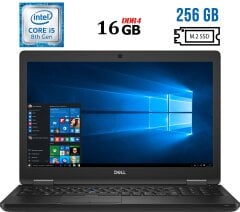 Ультрабук Dell Latitude 5590 / 15.6" (1920x1080) IPS / Intel Core i5-8350U (4 (8) ядра по 1.7 - 3.6 GHz) / 16 GB DDR4 / 256 GB SSD M.2 / Intel UHD Graphics 620 / WebCam / USB 3.1 / HDMI