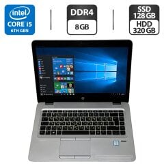 Ультрабук HP EliteBook 840 G3 / 14" (1920x1080) TN / Intel Core i5-6300U (2 (4) ядра по 2.4 - 3.0 GHz) / 8 GB DDR4 / 128 GB SSD + 320 GB HDD / Intel HD Graphics 520 / WebCam / Windows 10 Pro