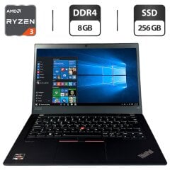 Ультрабук Lenovo ThinkPad X13 Gen 1 / 13.3" (1920x1080) IPS / AMD Ryzen 3 Pro 4450U (4 (8) ядра по 2.4 - 3.7 GHz) / 8 GB DDR4 / 256 GB SSD / AMD Radeon Graphics / WebCam