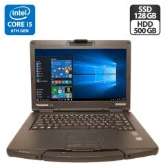 Защищенный ноутбук-трансформер Panasonic Toughbook CF-54 / 14" (1366x768) TN / Intel Core i5-6300U (2 (4) ядра по 2.4 - 3.0 GHz) / 8 GB DDR3 / 128 GB SSD + 500 GB HDD / Intel HD Graphics 520 / Два АКБ