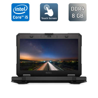 Захищений ноутбук Dell Latitude 14 Rugged 5414 / 14" (1920x1080) IPS Touch / Intel Core i5-6300U (2 (4) ядра по 2.4 - 3.0 GHz) / 8 GB DDR4 / 256 GB SSD / Intel HD Graphics 520 / WebCam / HDMI / Windows 10