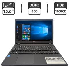 Ноутбук Acer Aspire ES1-571 / 15.6" (1366x768) TN / Intel Core i3-5005U (2 (4) ядра по 2.0 GHz) / 8 GB DDR3 / 1000 GB HDD / Intel HD Graphics 5500 / WebCam / DVD-ROM