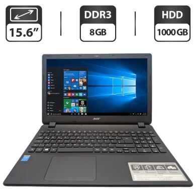 Ноутбук Acer Aspire ES1-571 / 15.6" (1366x768) TN / Intel Core i3-5005U (2 (4) ядра по 2.0 GHz) / 8 GB DDR3 / 1000 GB HDD / Intel HD Graphics 5500 / WebCam / DVD-ROM