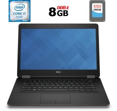 Ультрабук Dell Latitude E7470 / 14" (1920x1080) IPS / Intel Core i7-6600U (2 (4) ядра по 2.6 - 3.4 GHz) / 8 GB DDR4 / 256 GB SSD / Intel HD Graphics 520 / WebCam / HDMI / Windows 10 лицензия