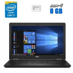 Ноутбук Dell Latitude 5580 / 15.6" (1920x1080) IPS / Intel Core i7-7820HQ (4 (8) ядра по 2.9 - 3.9 GHz) / 8 GB DDR4 / 250 GB SSD / Intel HD Graphics 630 / WebCam