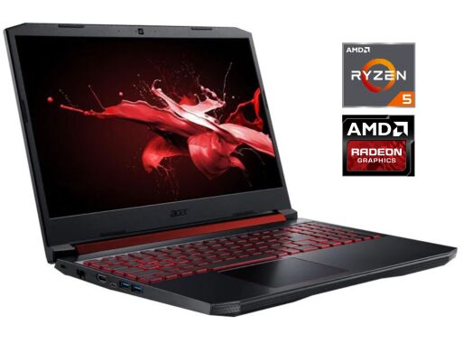 Ігровий ноутбук Acer Nitro 5 AN515-43 / 15.6" (1920x1080) IPS / AMD Ryzen 5 3550H (4 (8) ядра по 2.1 - 3.7 GHz) / 8 GB DDR4 / 256 GB SSD / AMD Radeon RX 560X, 4 GB GDDR5, 128-bit / WebCam