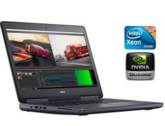 Мобильная рабочая станция Dell Precision 7520 / 15.6" (1920x1080) TN / Intel Xeon E3-1505M v6 (4 (8) ядра по 3.0 - 4.0 GHz) / 32 GB DDR4 / 512 GB SSD / nVidia Quadro M2200, 4 GB GDDR5, 128-bit / WebCam / Win 10 Pro