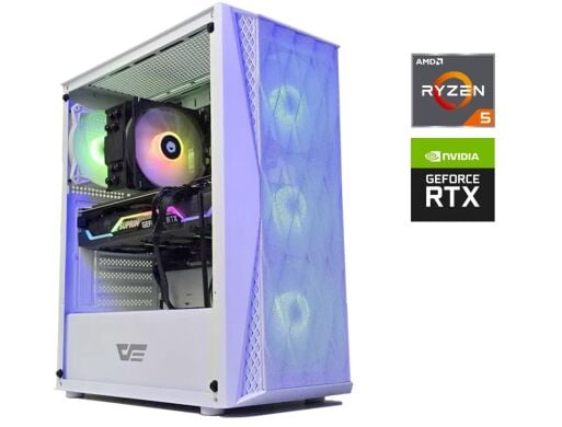 Ігровий ПК DarkFlash White Tower / AMD Ryzen 5 5600 (6 (12) ядер по 3.5 - 4.4 GHz) / 32 GB DDR4 / 1000 GB SSD M.2 / nVidia GeForce RTX 3070, 8 GB GDDR6, 256-bit / 850W