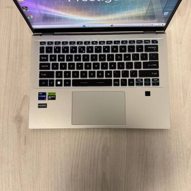 Ігровий ультрабук MSI Prestige 14 H B13UCX / 14" (1920x1200) IPS / Intel Core i9-13900H (14 (20) ядер по 2.6 - 5.4 GHz) / 32 GB DDR5 / 512 GB SSD NVMe / nVidia GeForce RTX 2050, 4 GB GDDR6, 64-bit / WebCam