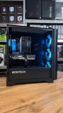 Сборка под заказ: новый игровой ПК Montech Air 1000 Premium Black Tower / AMD Ryzen 5 7500F (6 (12) ядер по 3.7 - 5.0 GHz) / 32 GB DDR5 / 1000 GB SSD M.2 / nVidia GeForce RTX 4060, 8 GB GDDR6, 128-bit / 650W